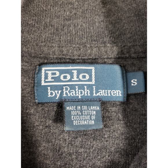 Polo Ralph Lauren Sweater Fleece Size Small Mens Gray 1/4 Zip Logo Pony Warm - Picture 3 of 7